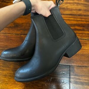 Jeffrey Campbell Matte Black Stormy Rain Boots Size 11